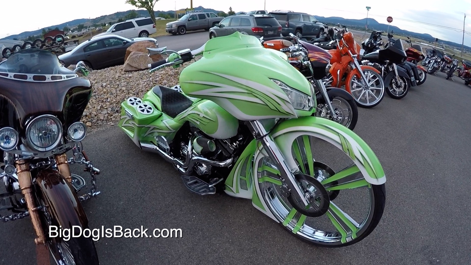 One of the bikes at the American Bagger Industry Party Sturgis 2016