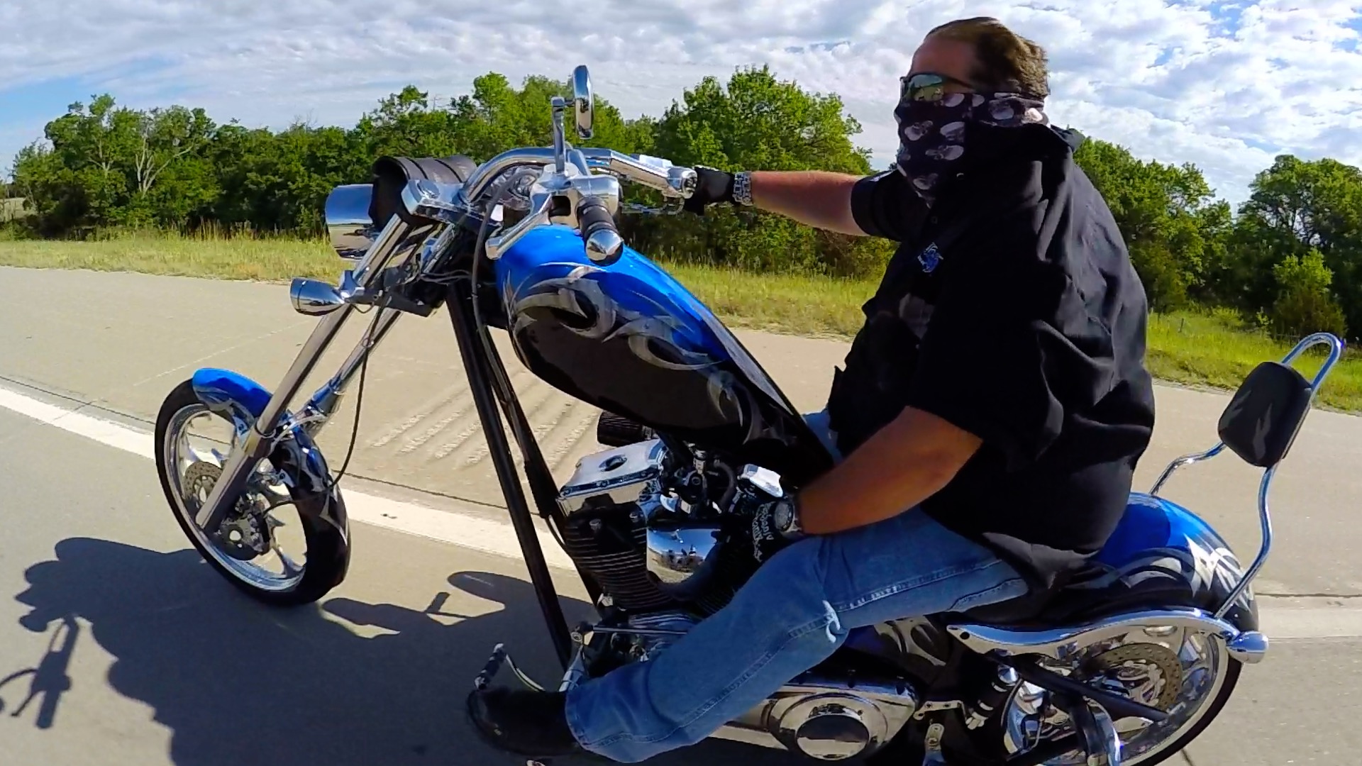 Riding motorcycles at the Big Dog Biker Reunion