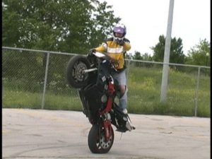 Mike Gamache wheelie stunt