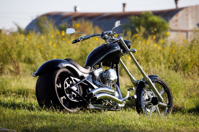 2022 Big Dog Motorcycles K9 Chopper parked in the grass
