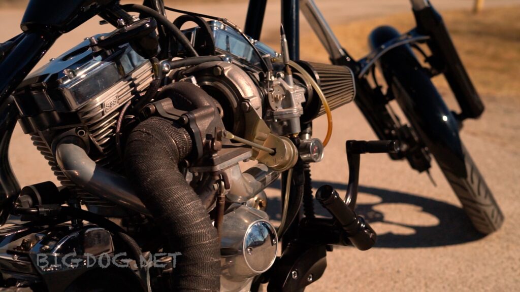 Turbocharged S&S engine in a custom Ridgeback frame