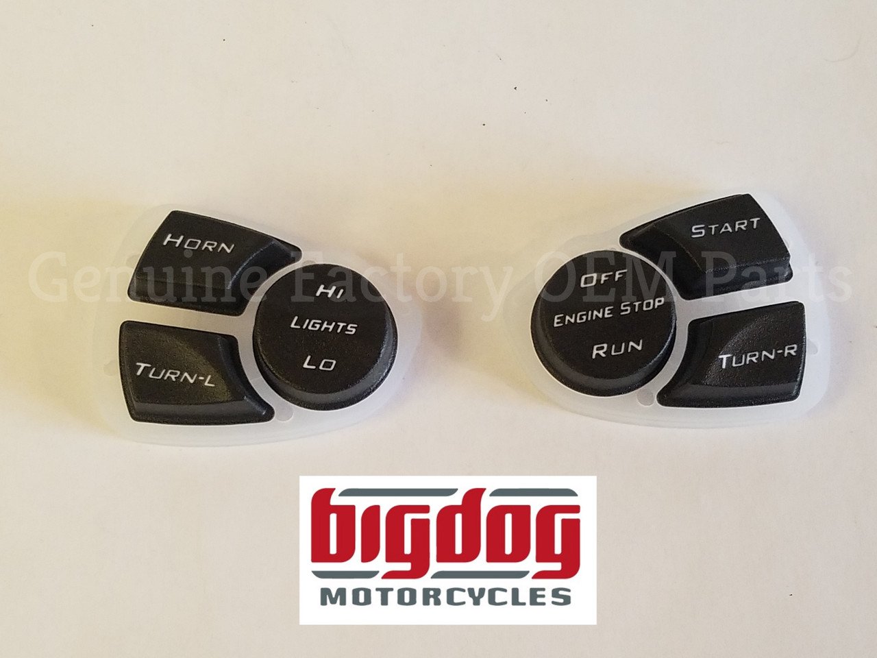 Big Dog Parts - OEM BCP Switch button cover and seal set