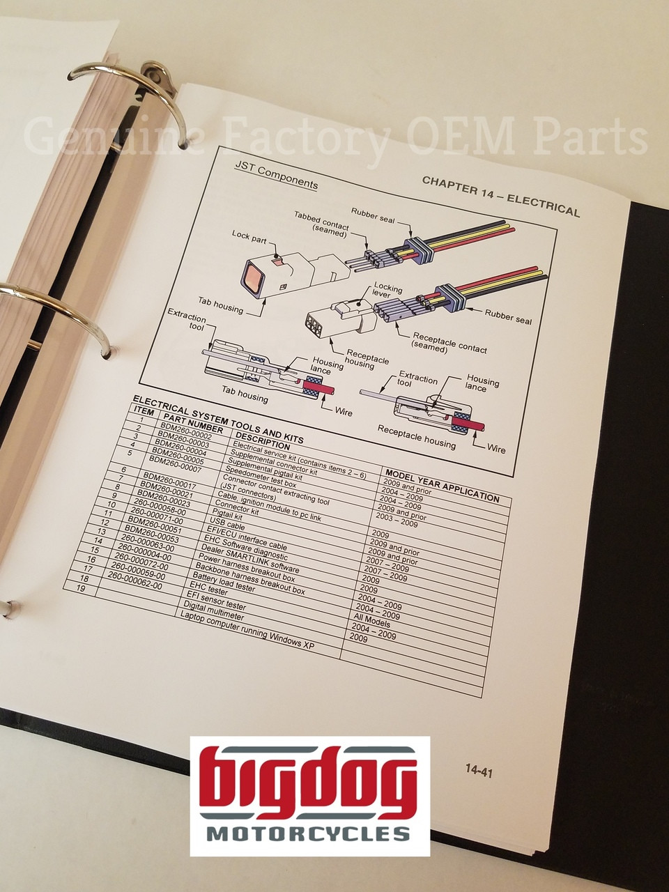 Big Dog Motorcycles 2008 shop service manual OEM