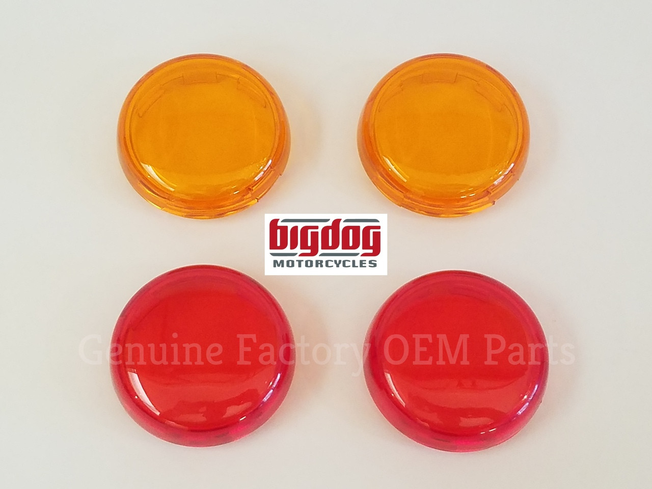 Front and Rear Turn Signal Lenses Set for Big Dog Motorcycles (2003–04)