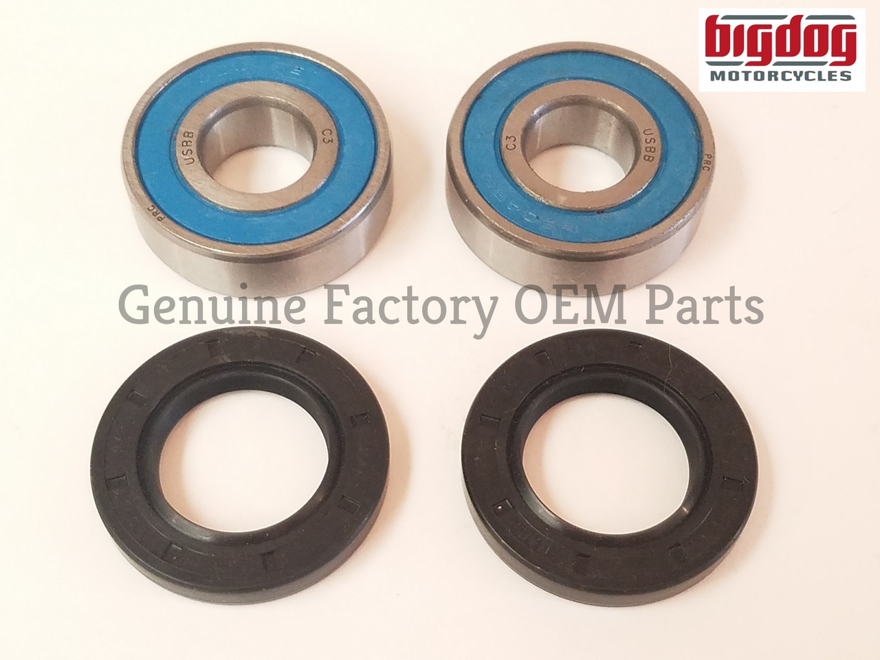 OEM sealed wheel bearing set with dust seals for Big Dog Motorcycles
