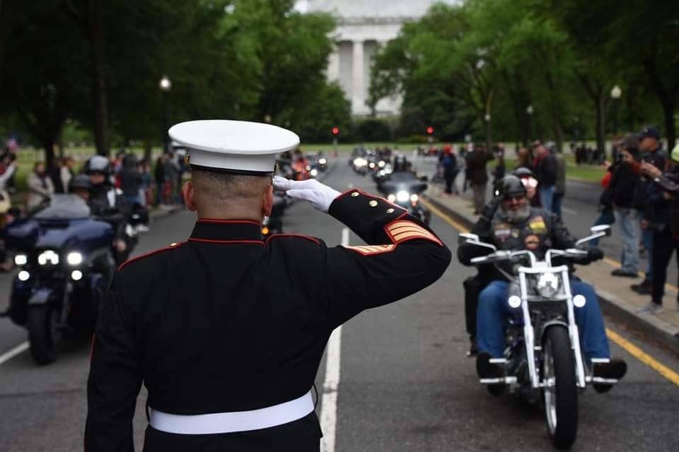 Big Dog Motorcycles Owner Scott Litten showing respect