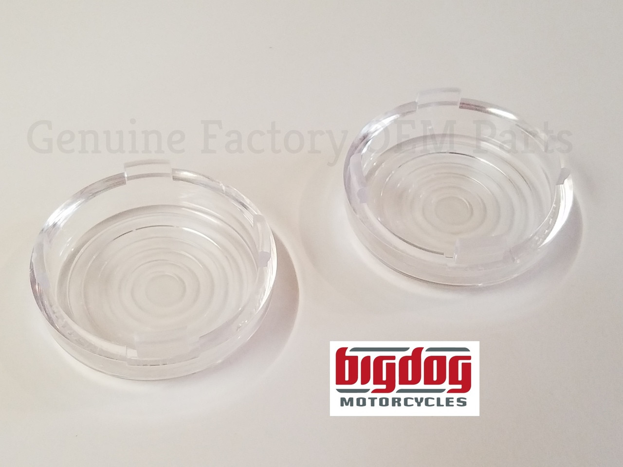 clear circles turn signal lenses for Big Dog Motorcycles - OEM Parts